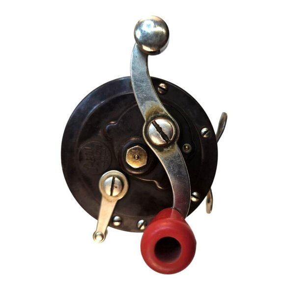 Vintage Penn No. 78 Fishing Reel Bakelite Lever Drag Made in USA Red Handle - Picture 1 of 16